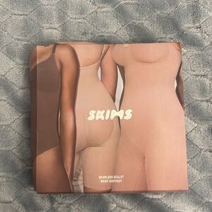 Skims Seamless Sculpt Brief Bodysuit in Ochre